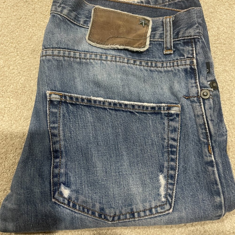Mens Just Cavalli Ripped and Fitted Slim/Straight Leg Jeans - Size 32